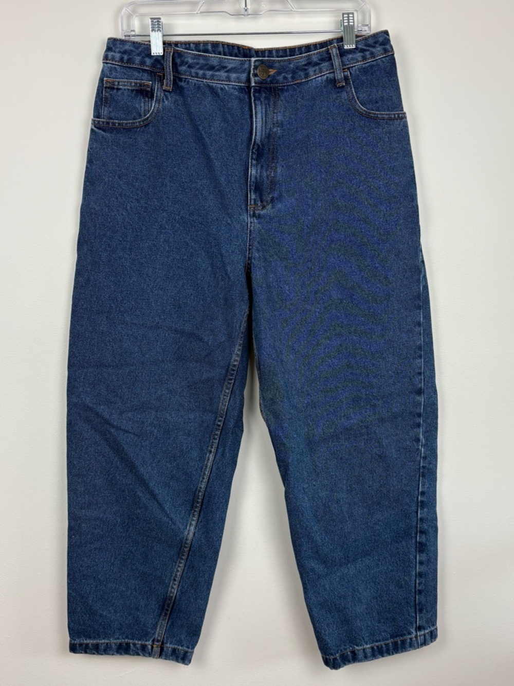 NWT Lucy & Yak Women's Dark Blue Barrel Jeans size 32R